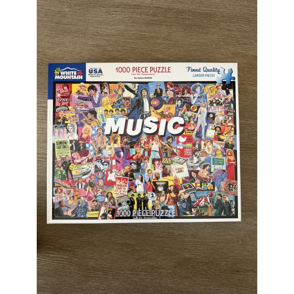 White Mountain Puzzles Music 1000 Piece Jigsaw Puzzle 24x30 James Mellett USA